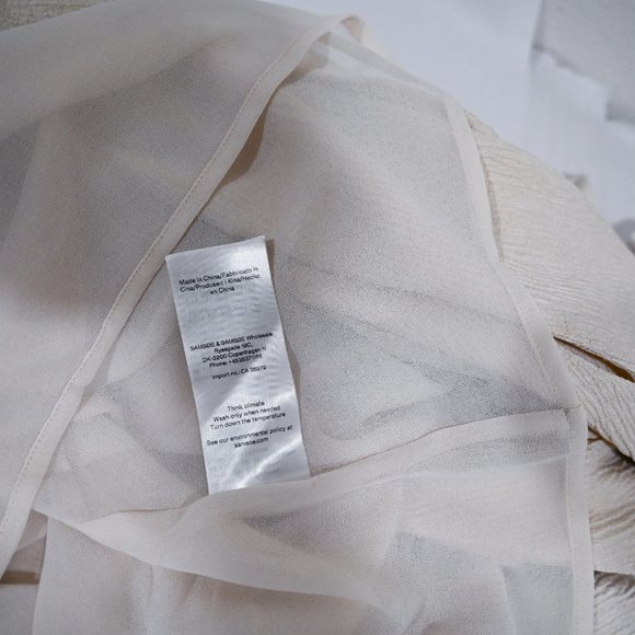 SAMOE SAMOE Large Judith Short Dress in Warm White | Size Large - Picture 9 of 9